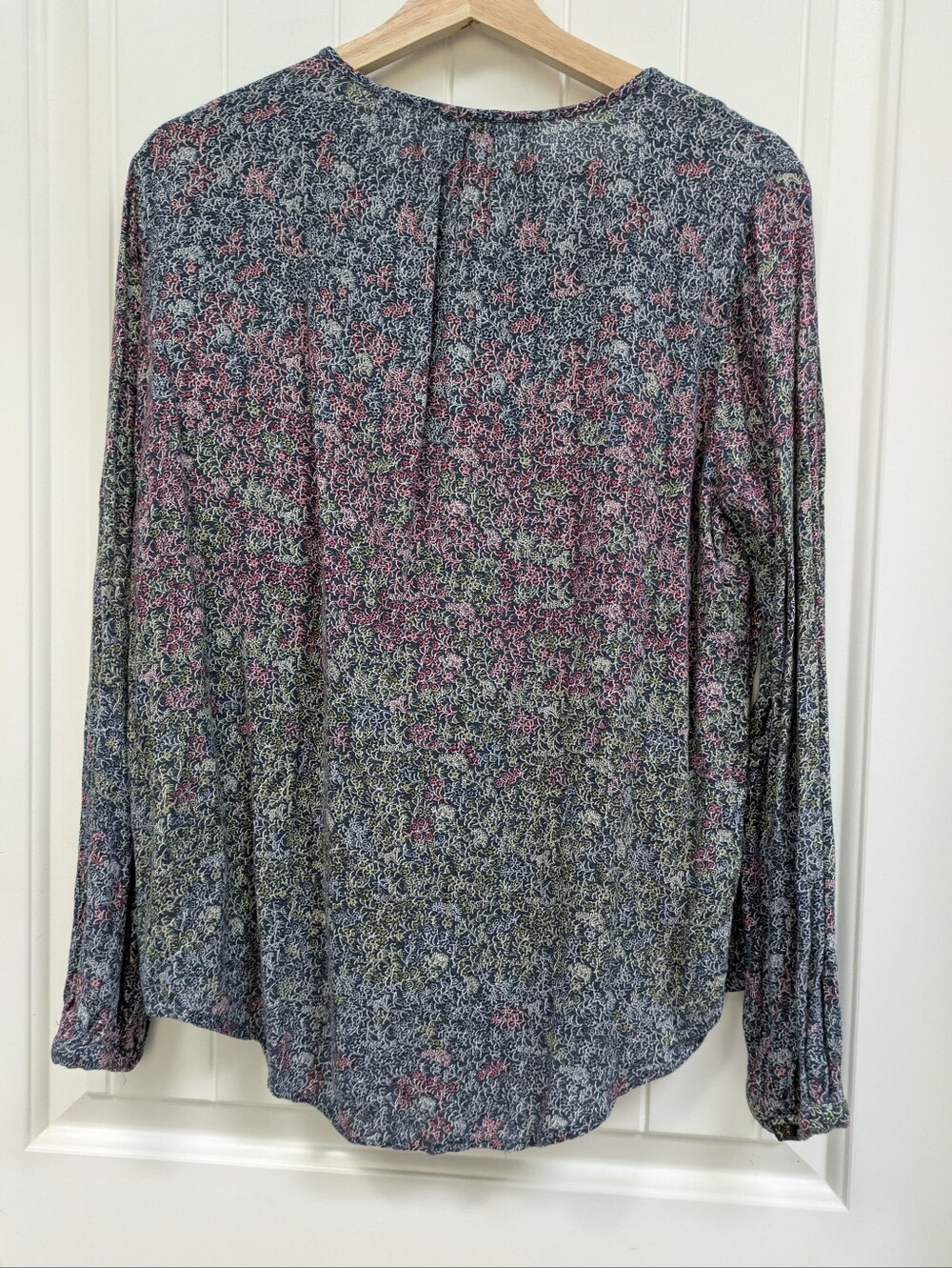 Lucky Brand Multicolor Floral Henley Blouse - Picture 6 of 7